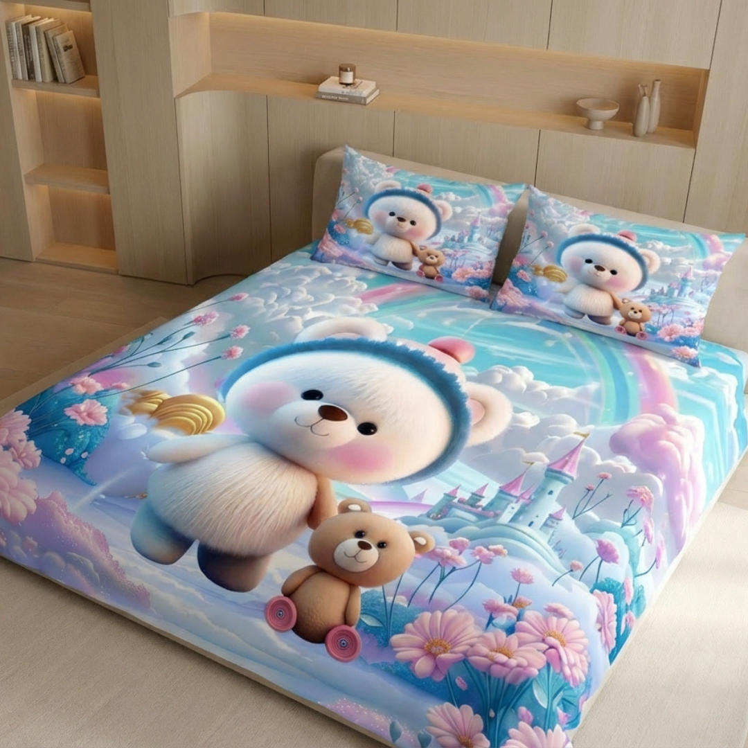 Fairy Tale Magical 7D Bedsheet Set – Blue