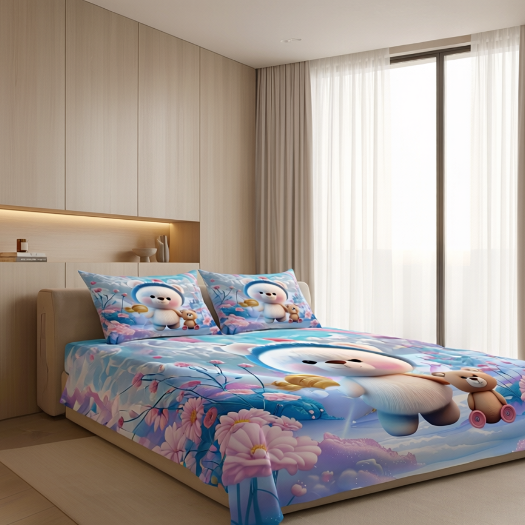 Fairy Tale Magical 7D Bedsheet Set – Blue