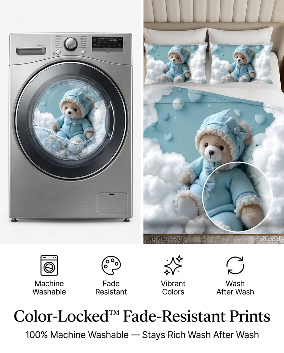 Fairy Tale SkyBuddy 7D Bedsheet Set – Blue