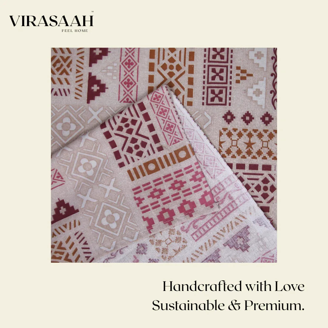 Royale Spread - Mercerized Cotton Bedsheet with two pillowcases | Cream - VIRASAAH