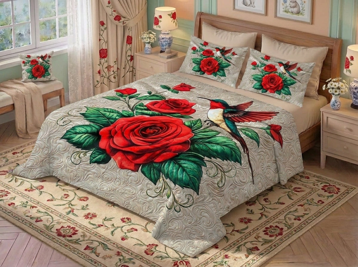 Fairy Tale Rosepecker 7D Bedsheet Set – (Cream)