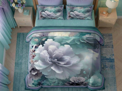 Fairy Tale Mystic Bloom 7d Bedsheet Set - Aqua
