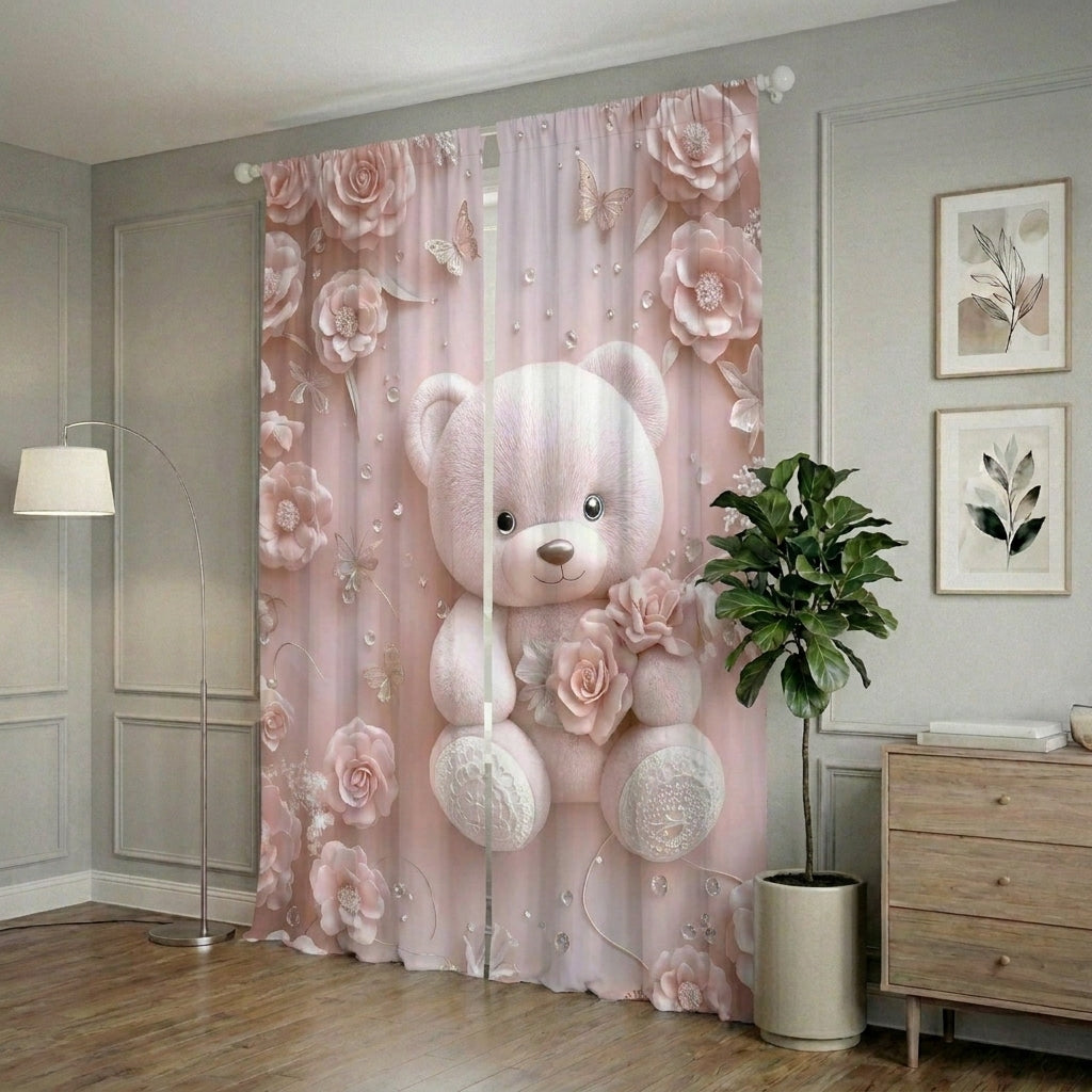 Baby Teddy Home Curtains – Set of 2