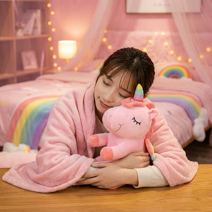 Pink Unicorn 3 in 1 Kids Blanket, Pillow & Soft Toy (pink)