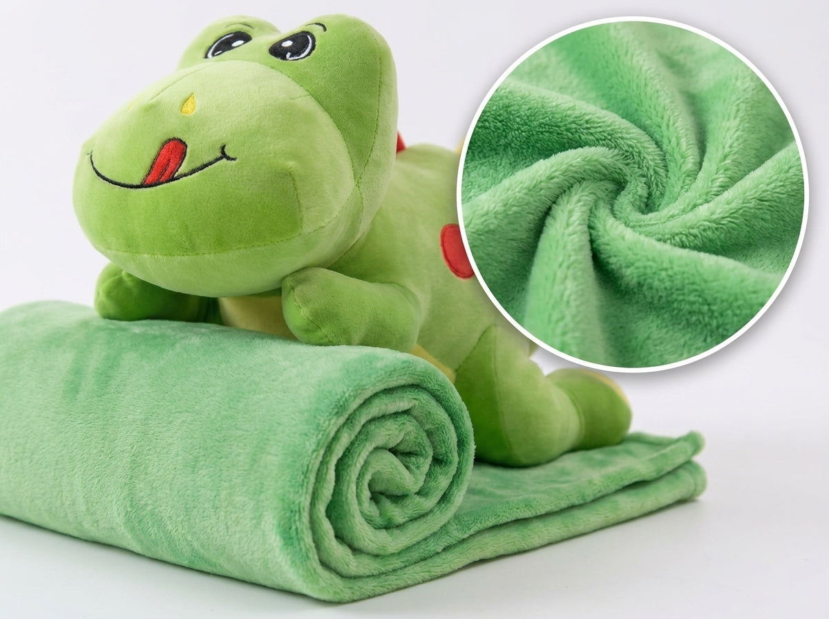 TinyRex 3 in 1 Kids Blanket, Pillow & Soft Toy (Green)