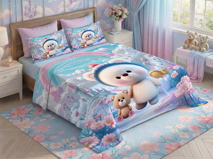 Fairy Tale Magical 7D Bedsheet  Set – Blue