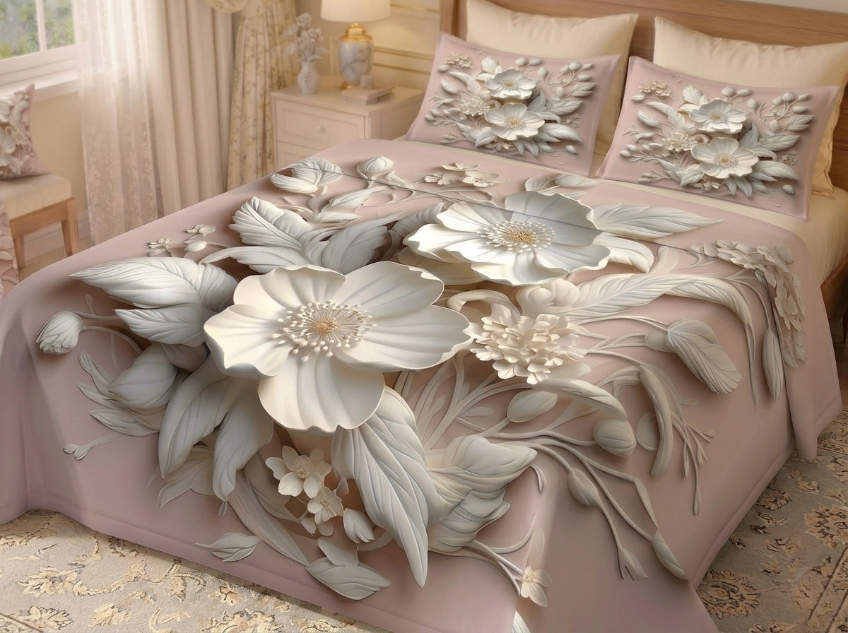 Fairy Tale Heritage Gateway 7D Bedsheet Set - (Pink)
