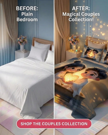 Glow Of Love 7d Bedsheet Set (Colourful)