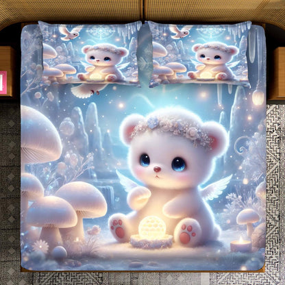 Fairy Tale Little Buddy 7D Bedsheet Set - Blue