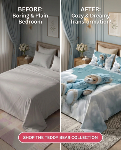 Fairy Tale SkyBuddy 7D Bedsheet Set – Blue