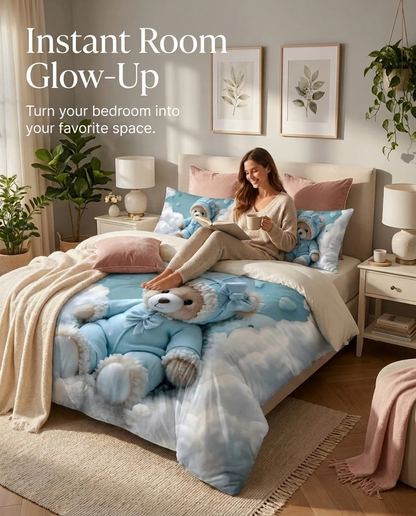 Fairy Tale SkyBuddy 7D Bedsheet Set – Blue