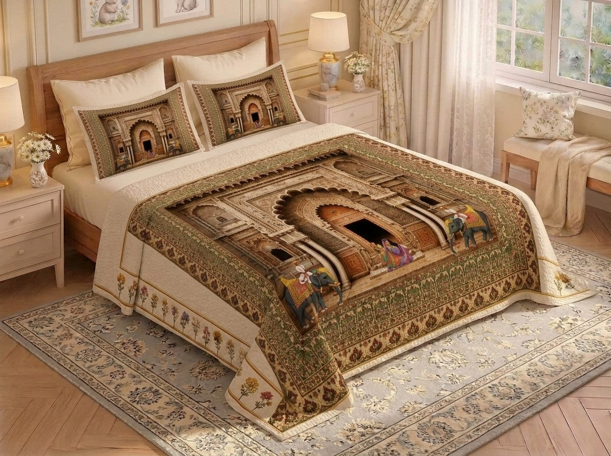 Fairy Tale Ancient History 7D Bedsheet Set - (Brown)